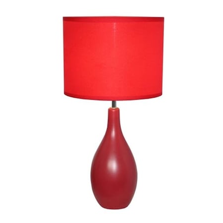 All The Rages LT2002-RED Oval Base Ceramic Table Lamp - Red